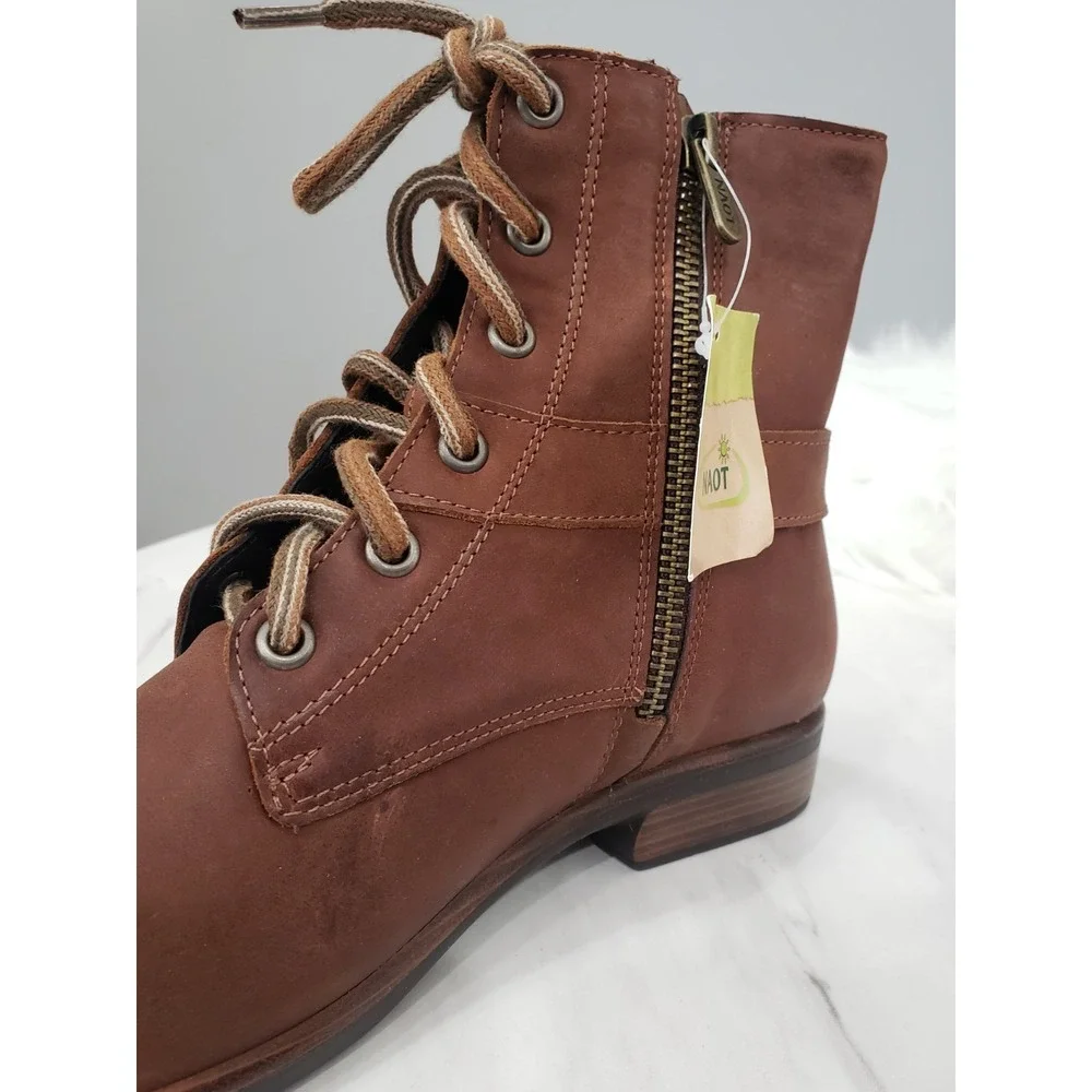 NEW NAOT Footwear Alize BOOTIES Boots Soft Cognac Leather Size EU 36 Fits 5-5.5